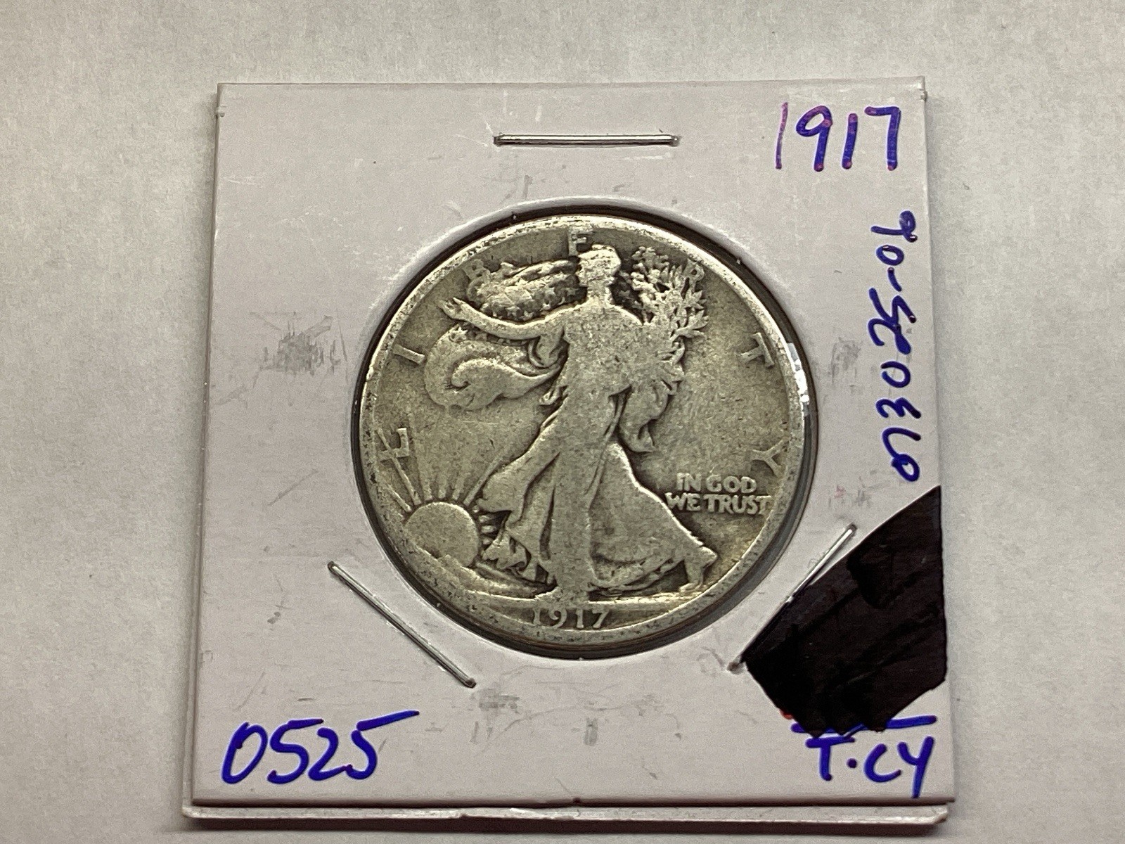 1917 Walking Liberty Silver Half-Dollar from Philadelphia Mint 073025 06te