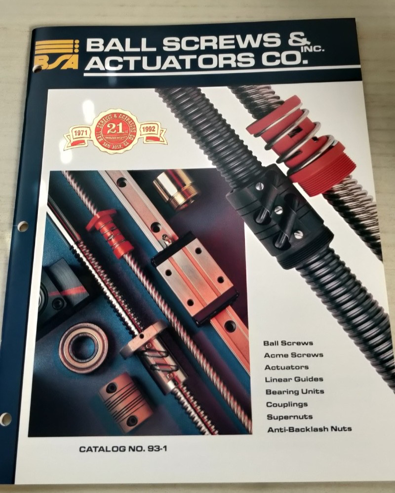 1993 ~  BALL SCREWS & ACTUATORS CO.  Catalog    C1