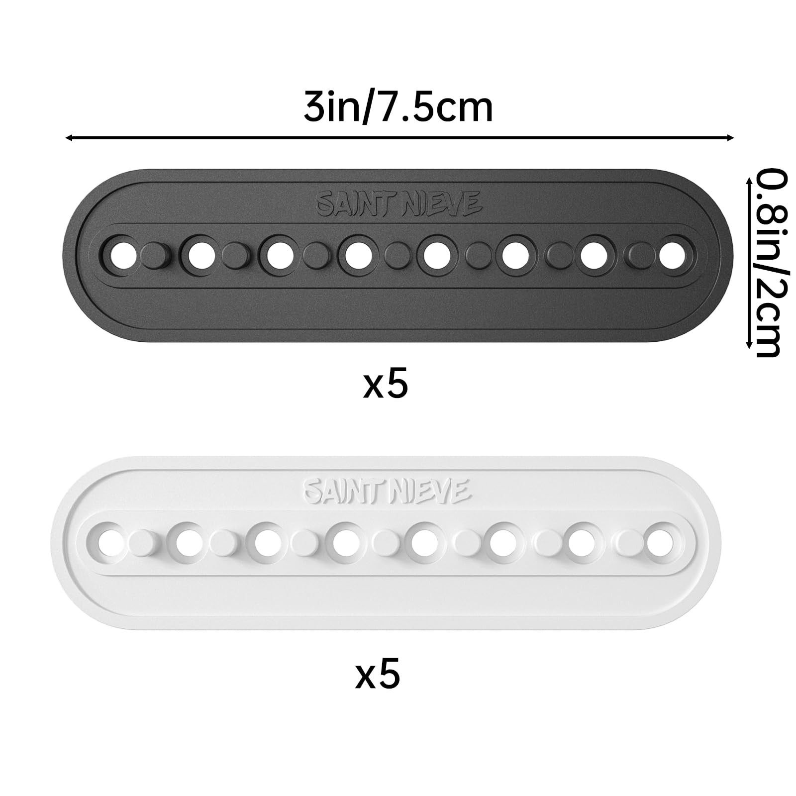 10 Pack Hat Size Extenders â€“ Adjustable Half-Size Fit for Fitted Black&White