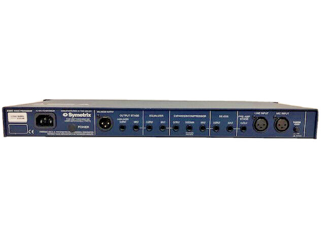 SYMETRIX 528E CHANNEL STRIP: MIC PREAMP, COMPRESSOR, DE-ESSER, EQUALIZER.