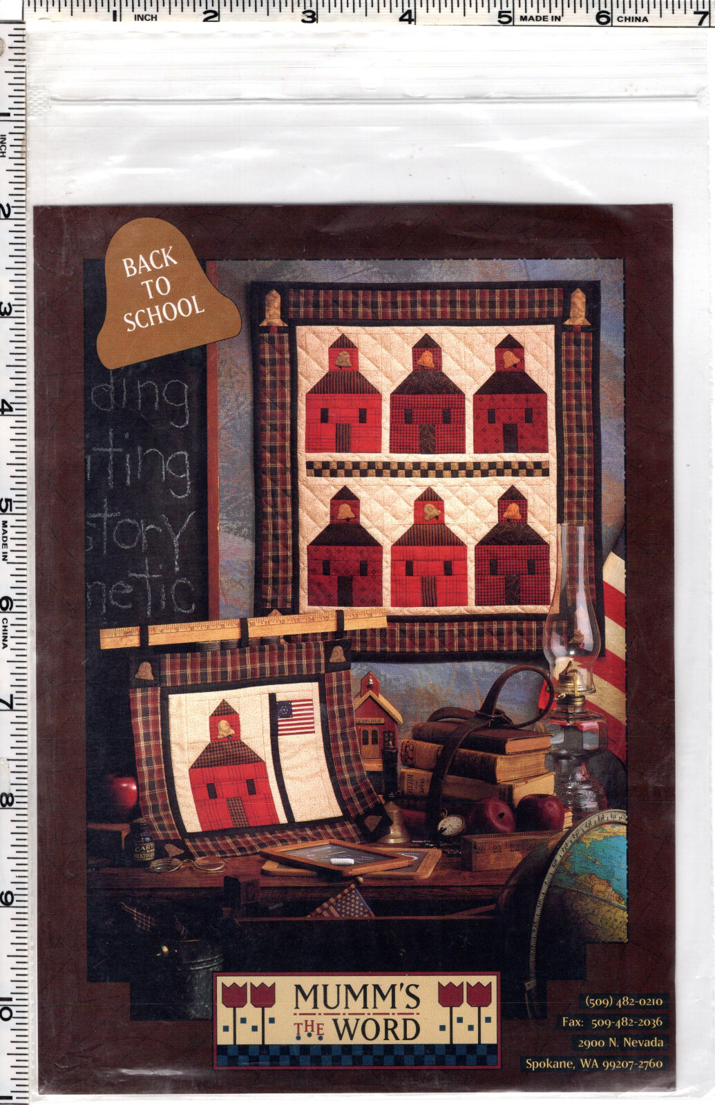 "Back to School" ©1994 Mumm's the Word Quilting Sewing Craft Pattern NEW