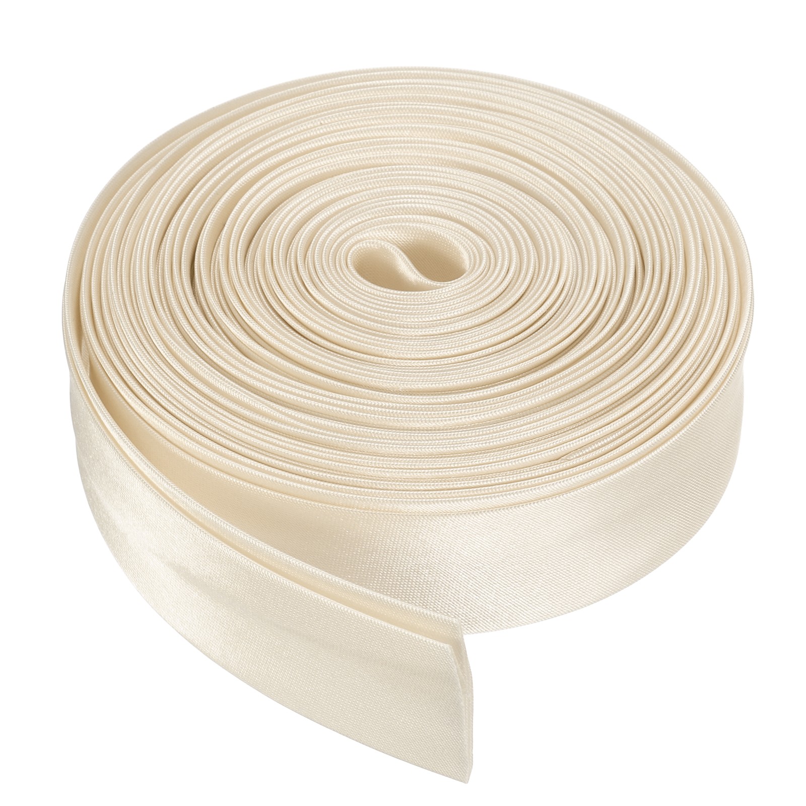 Double Fold Bias Tape 4/5 Inch x 5.5 Yards Satin Pre-fold Tape, Beige