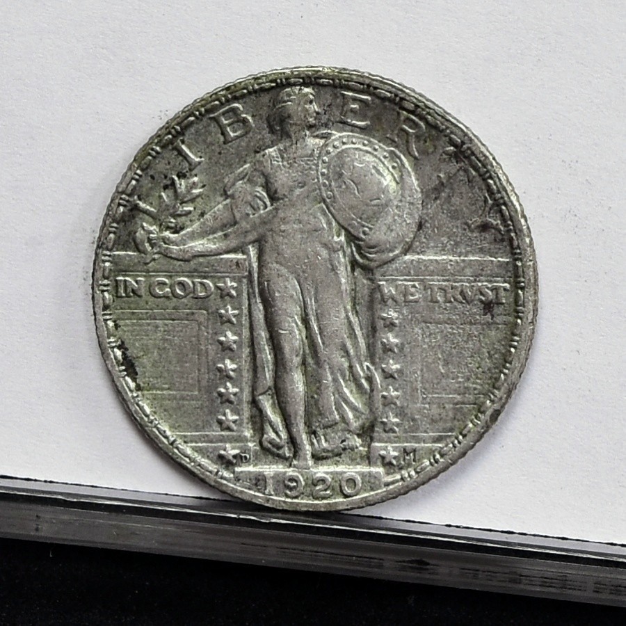 1920-D Standing Liberty Quarter - Full Head - UNC Details, Cleaned (#61976-L)