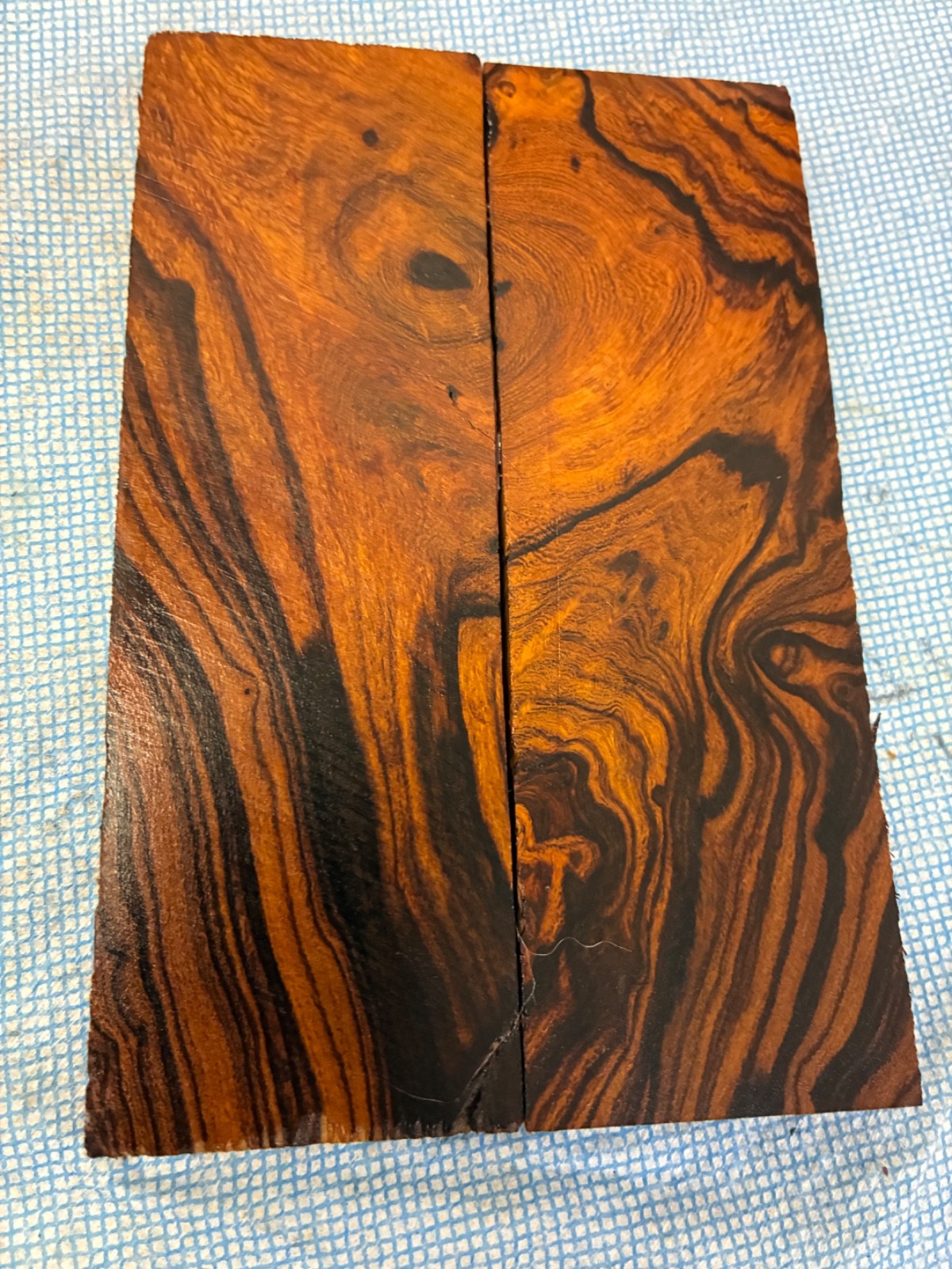 Knife Scales Grips Handles Desert Ironwood  Blanks ~ 5.25”x 1.625” x .375" each.