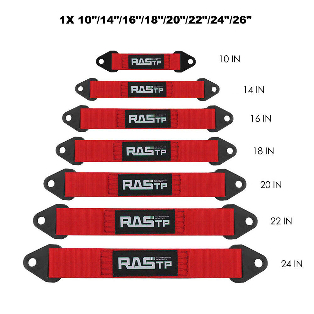 Red Limit Straps Shock Suspension 10" 12" 14" 16" 18" 20" 22" 24" 26"