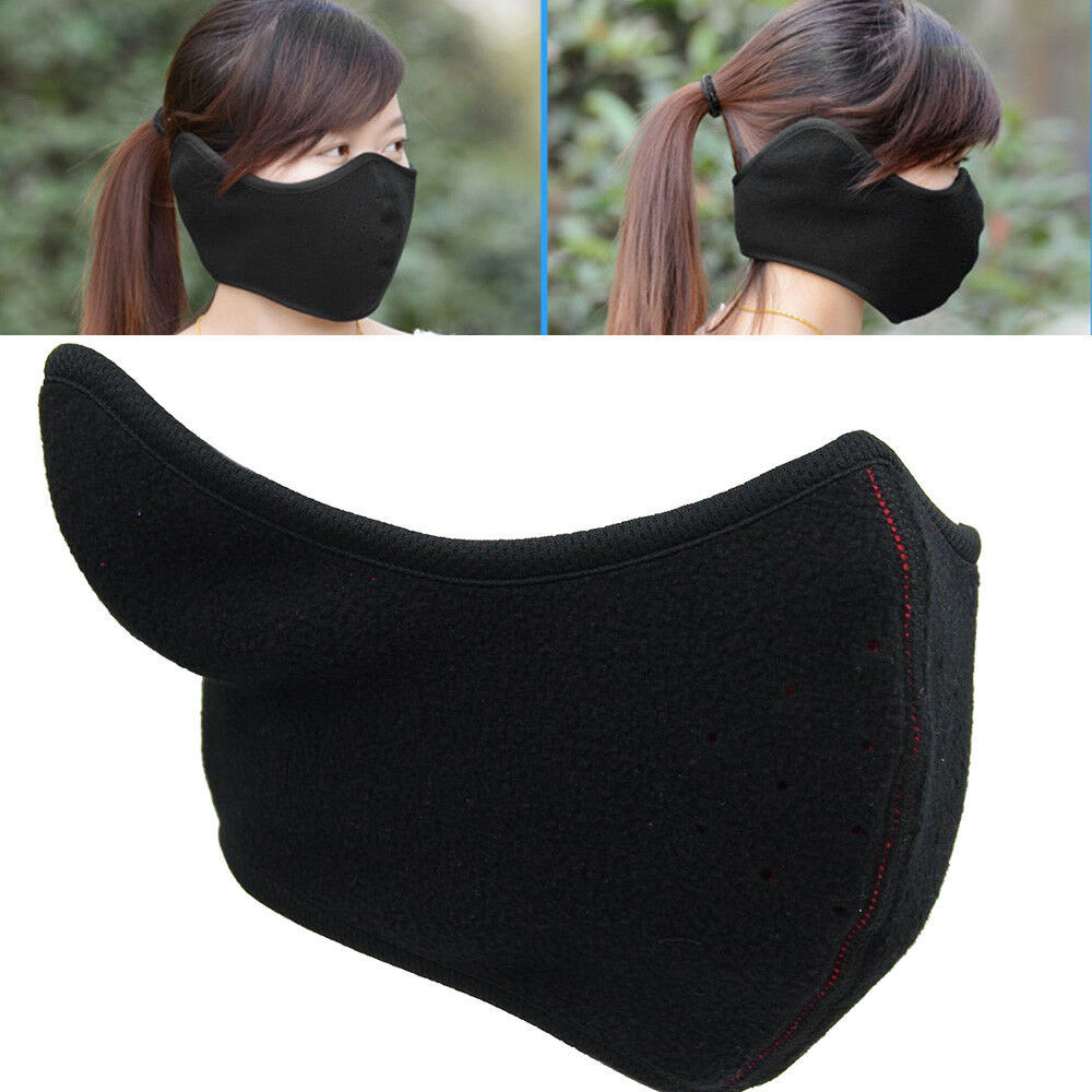 Balaclava Winter Ski Mask Thermal Fleece Ear Wamer Half Face Mask for Men Women