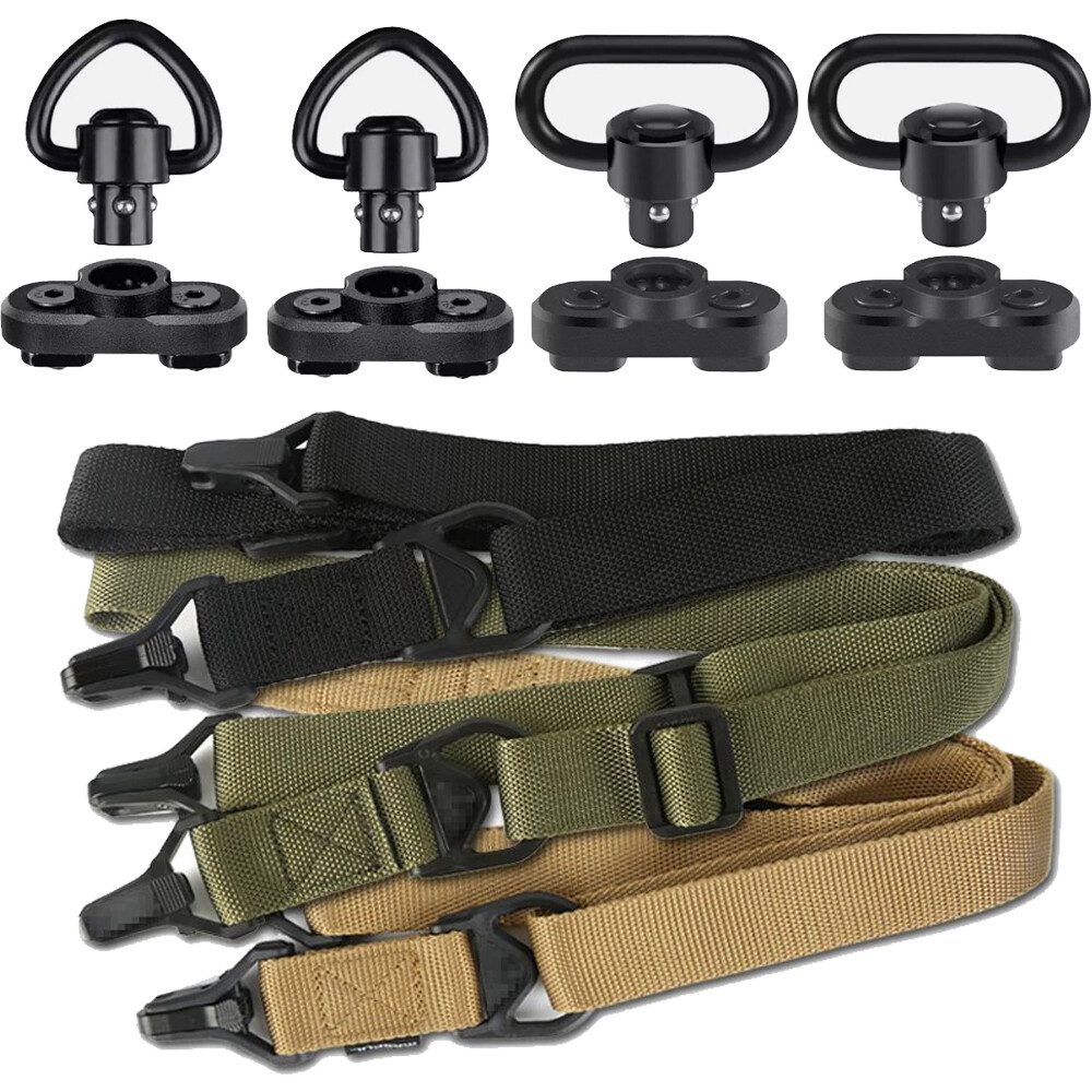 Tactical Quick Detach QD 1 2 Point Multi Mission Rifle Sling /M-lok Swivel Mount