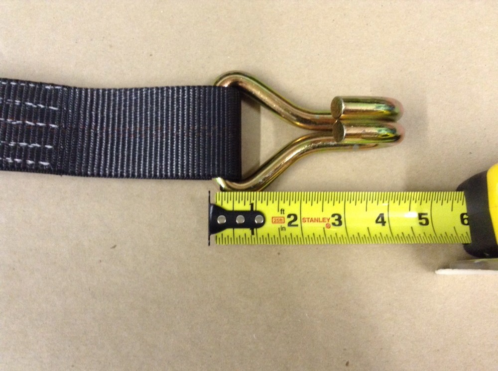 2-USA Ratchet Strap Replacement Ends WH Fixed End Truck & Trailer Tie Down BK