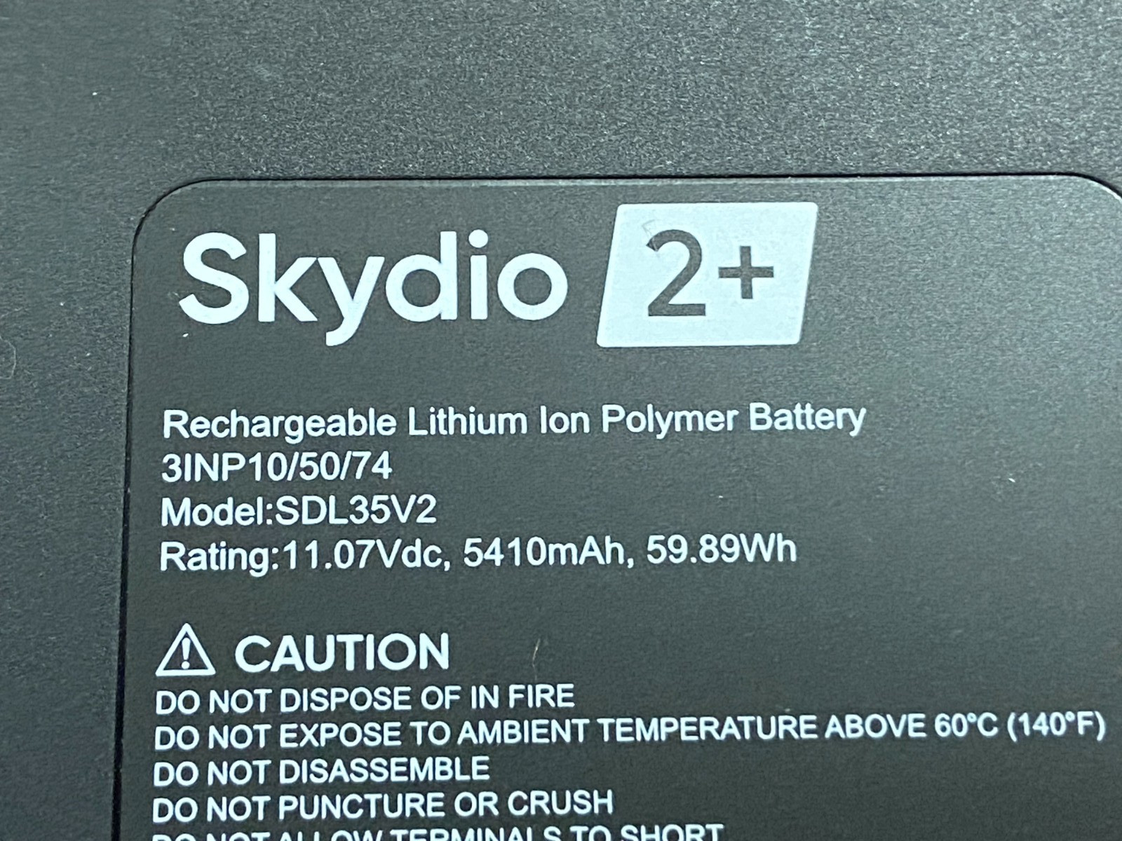 Skydio 2+ Battery for Skydio 2 and 2+ Drones SDL35V2 *Open Box* | O547