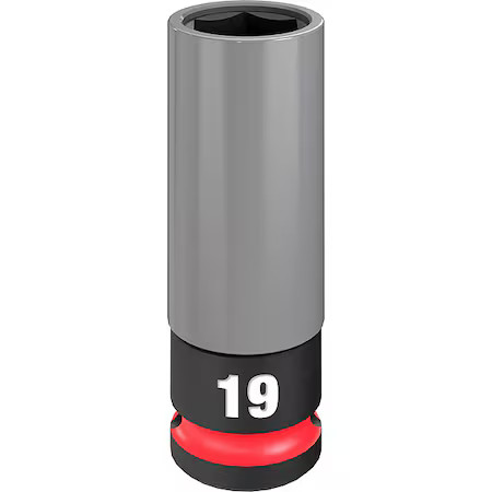 Milwaukee Tool 49-66-7804 1/2 In Drive Lug Nut Wheel Socket Deep Socket, Black