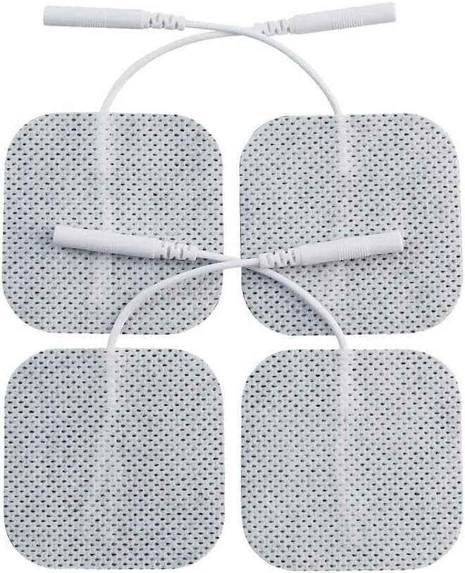 KS Premium TENS/EMS Unit 40 Electrode Pads 2"x2" in. - Reusable Self Stick Gel