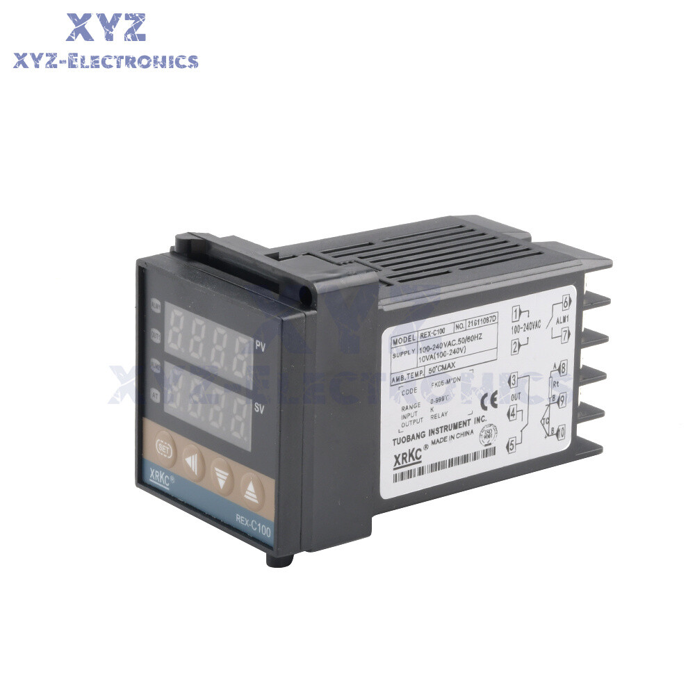 REX-C100 Relay Solid-state SSR Temperature Controller Thermostat K-Type Input