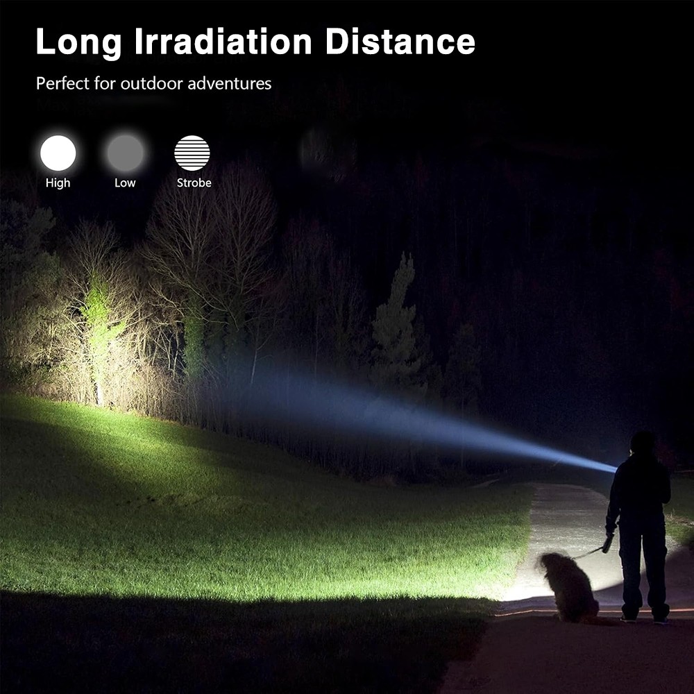 99000000 Lumen Bright LED Tactical Flashlight Rechargeable LED Work Lights 2026