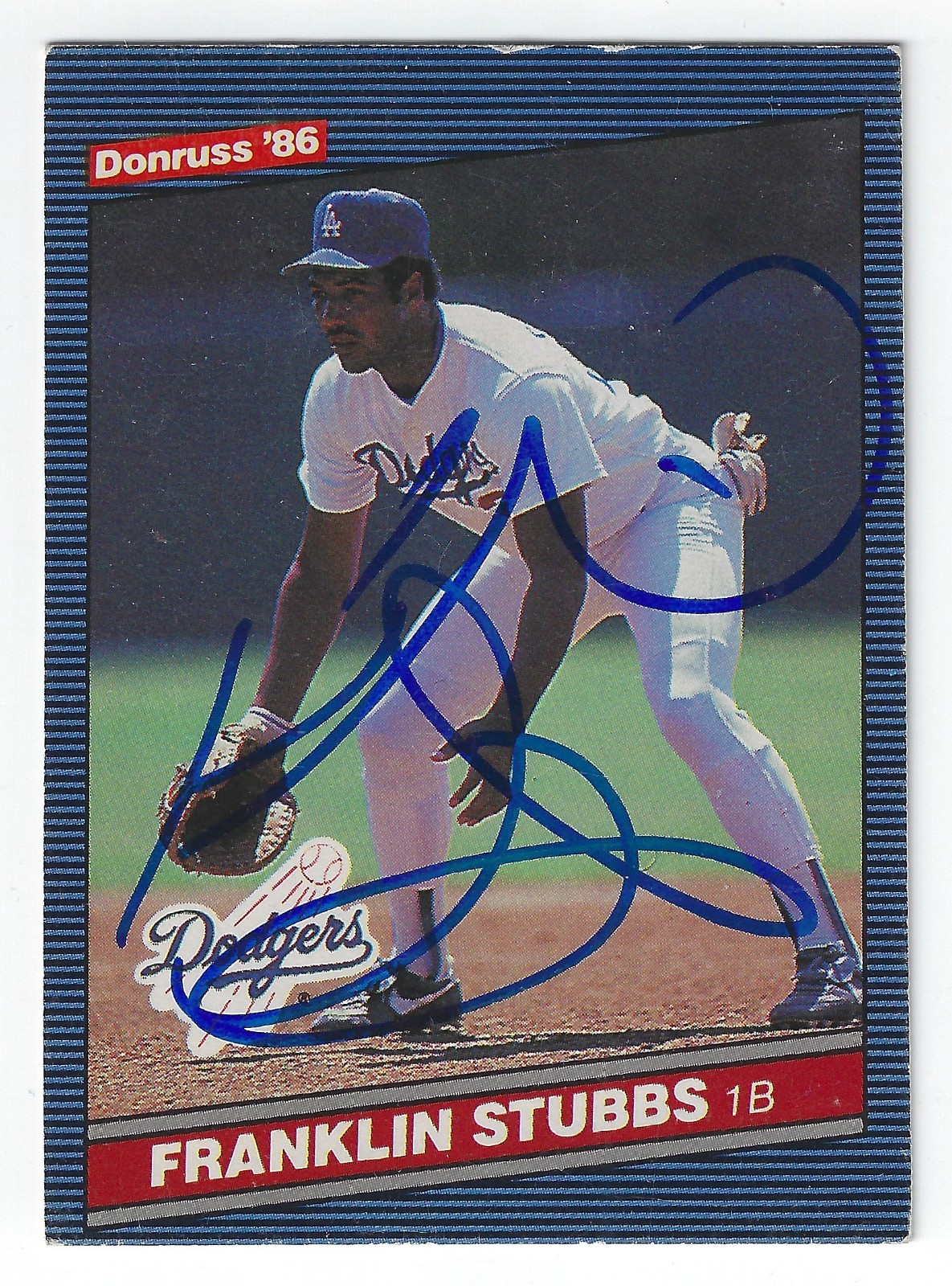FRANKLIN STUBBS LOS ANGELES DODGERS SIGNED CARD BREWERS TIGERS HOUSTON ASTROS