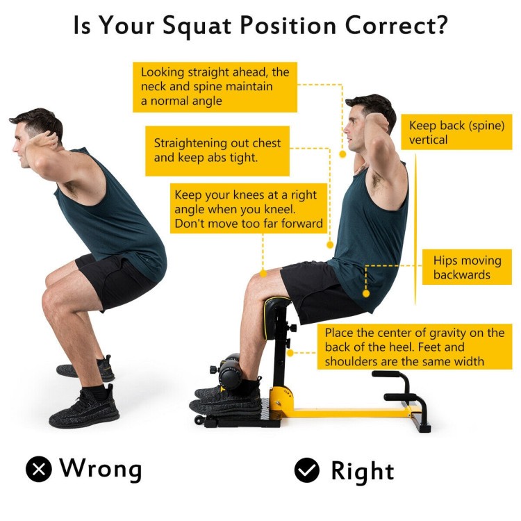 8-in-1 Home Gym Squat Machine - Adjustable, Core & Leg Workout
