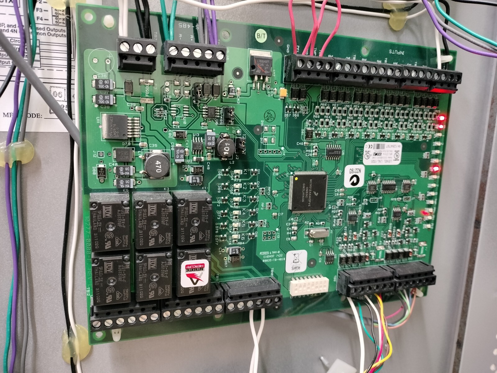 LENEL LNL-AL600ULX-4CB6 Access Control Power Supply Panel Enclosure w/ MODULES