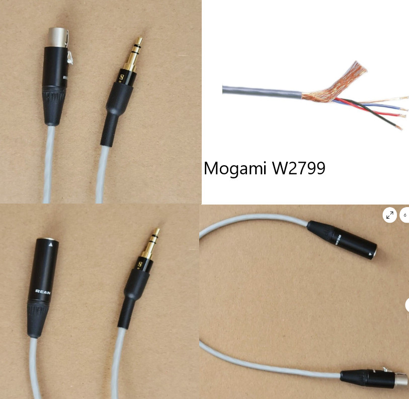 1-20'FT Pro MINI XLR Male Female to 3.5mm Mogami quad Cable 2799 Audio Adapter