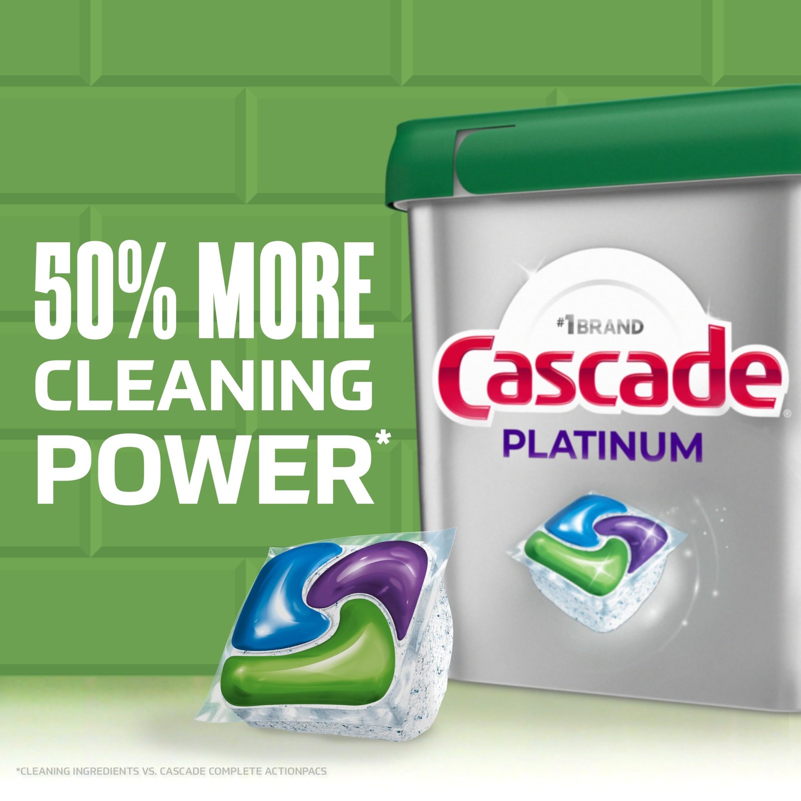 Cascade Platinum Dishwasher Pods, Dishwasher Detergent, Dish Detergent Soap,
