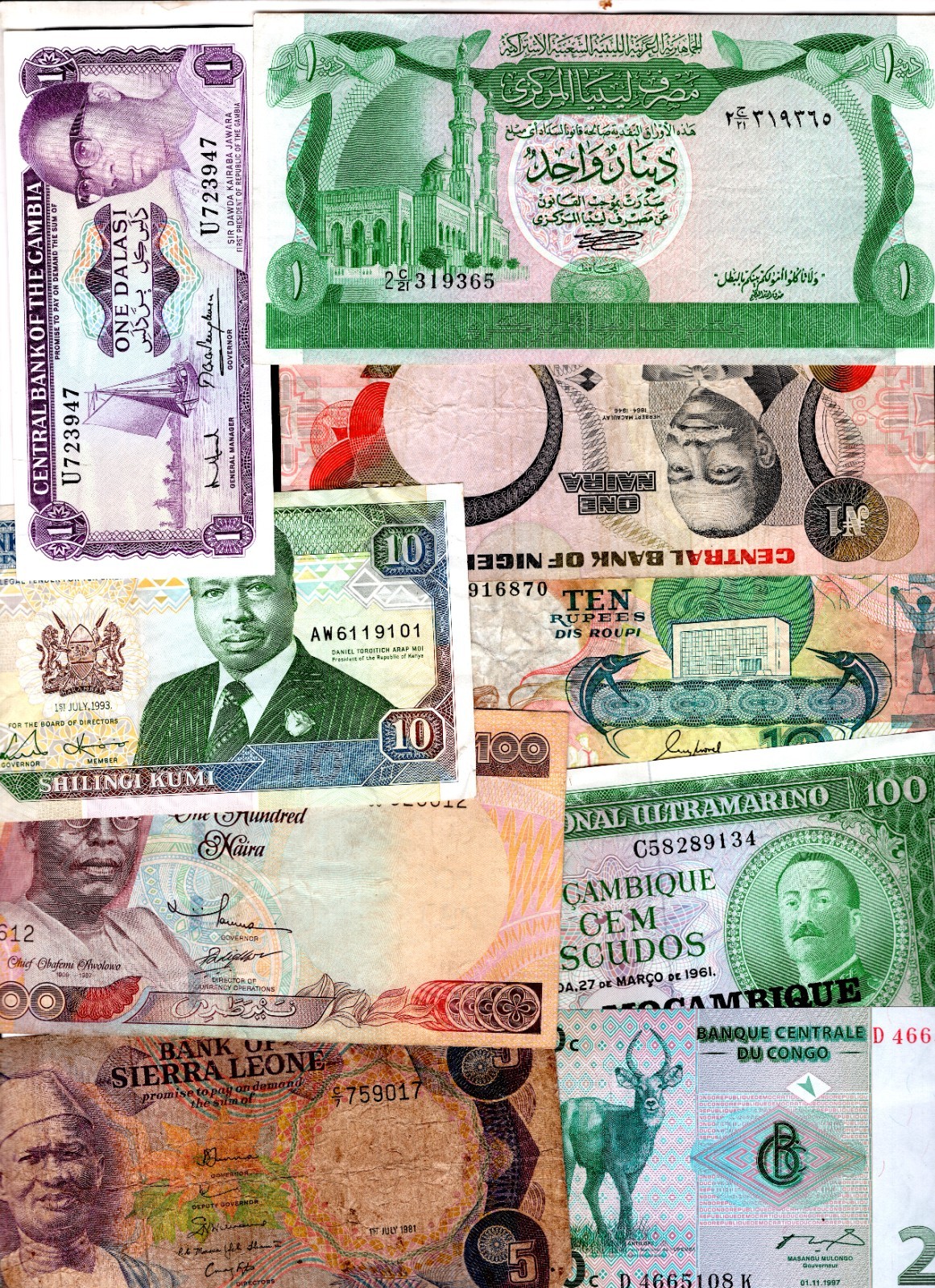 (081125+5). Africa. 100 banknotes.   DY23744