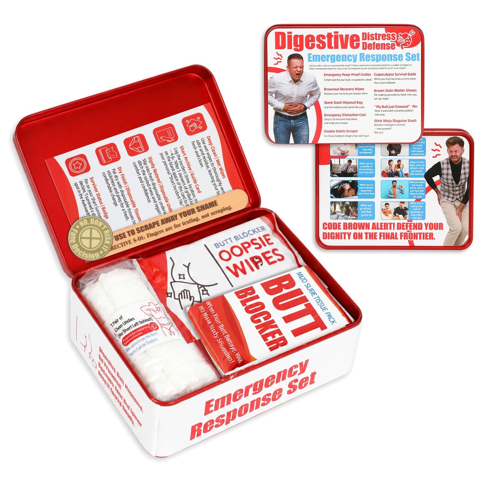 Funny Shart Survival Set 12 Items Poop Prank Gag Gift Includes Colorful