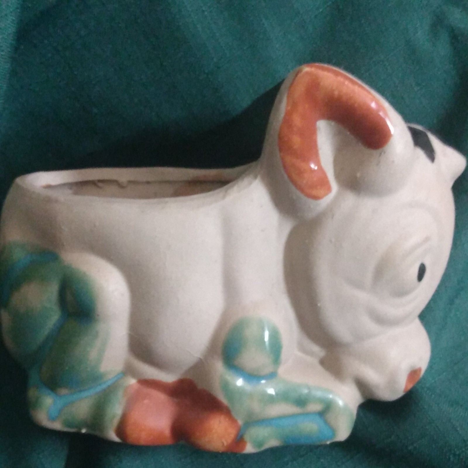 Kitchey Stoneware Donkey Planter Comic and Cute!