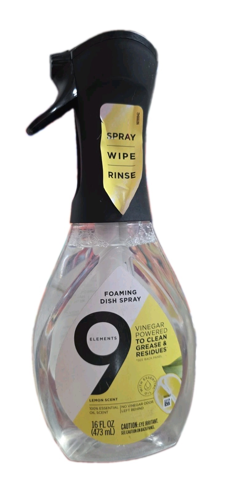 9 Elements Foaming Dish Sprays Lemon Scented 16 oz. Each  NEW