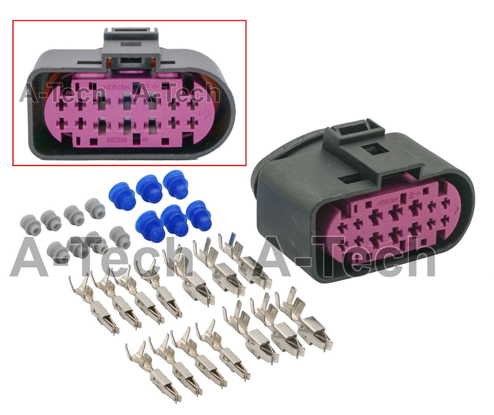 OEM 14PIN Xenon Headlight Connector housing Pigtail For AUDI Q5 A4 VW Audi Skoda