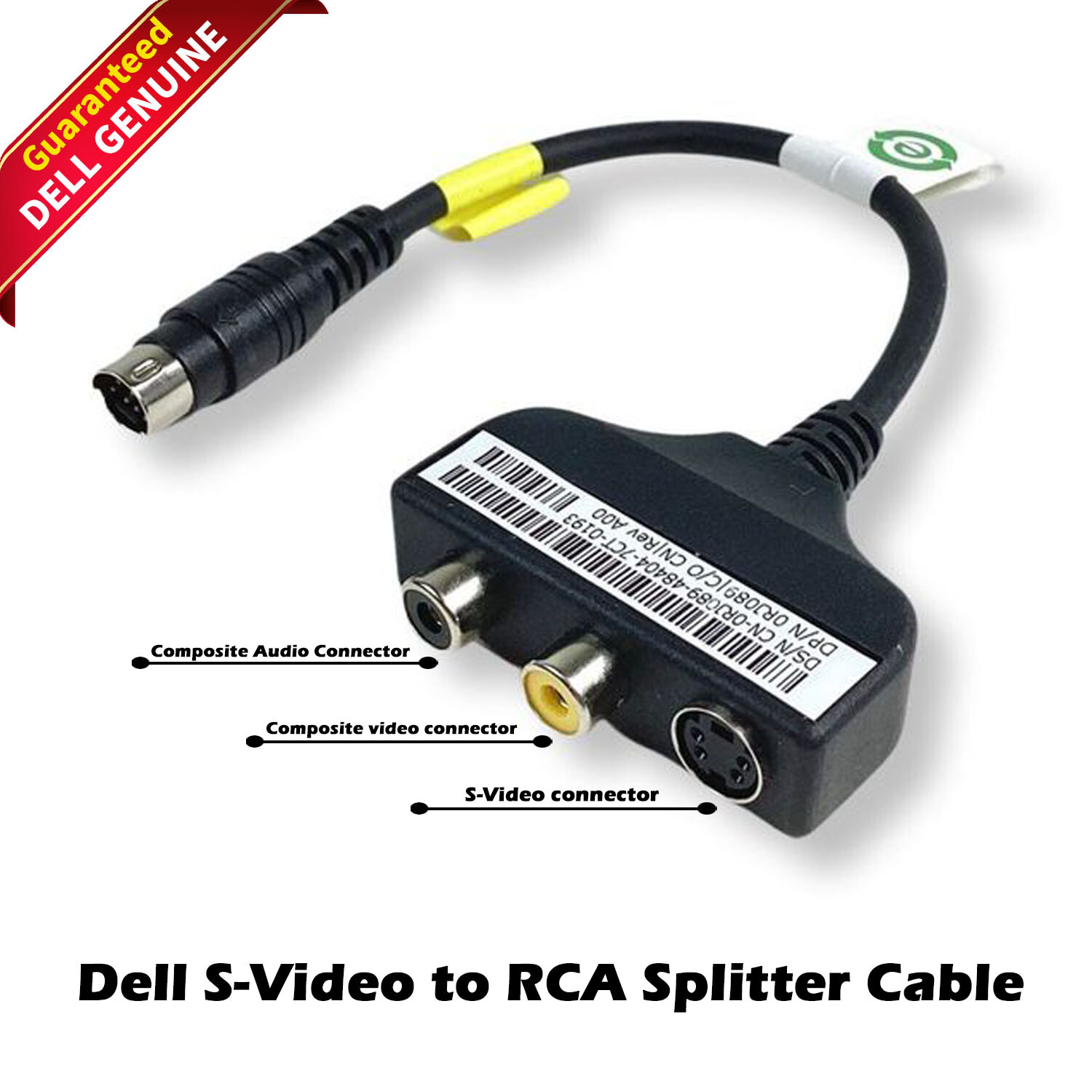 Lot Of 3 New Dell S-Video TV-Out Digital Audio Adapter Cable Kit 44CTV TJ965