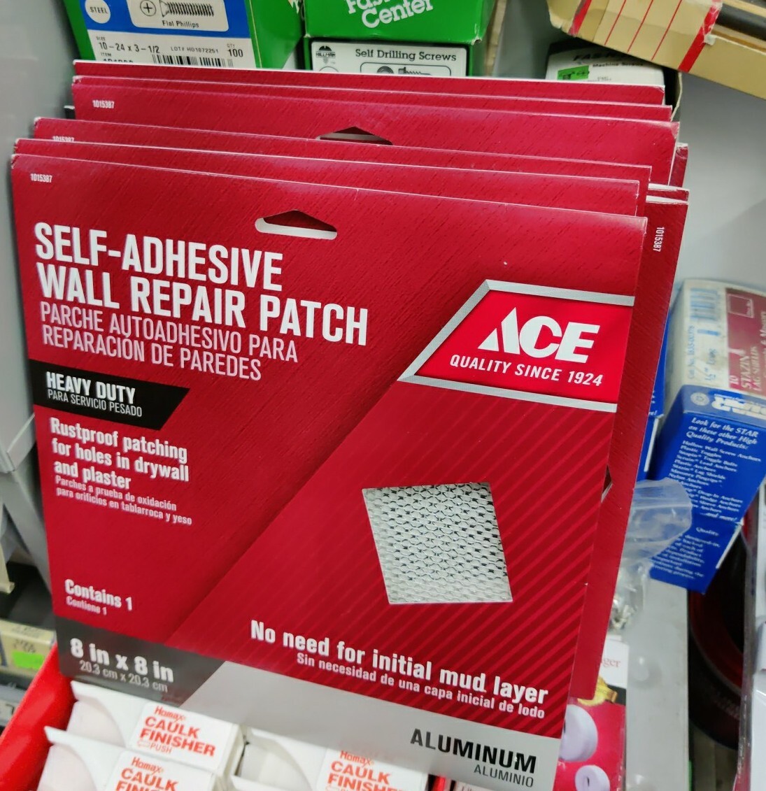 (8) Self-Adhesive Aluminum Wall Repair Patch Kit 8" x 8" Lot Of 8