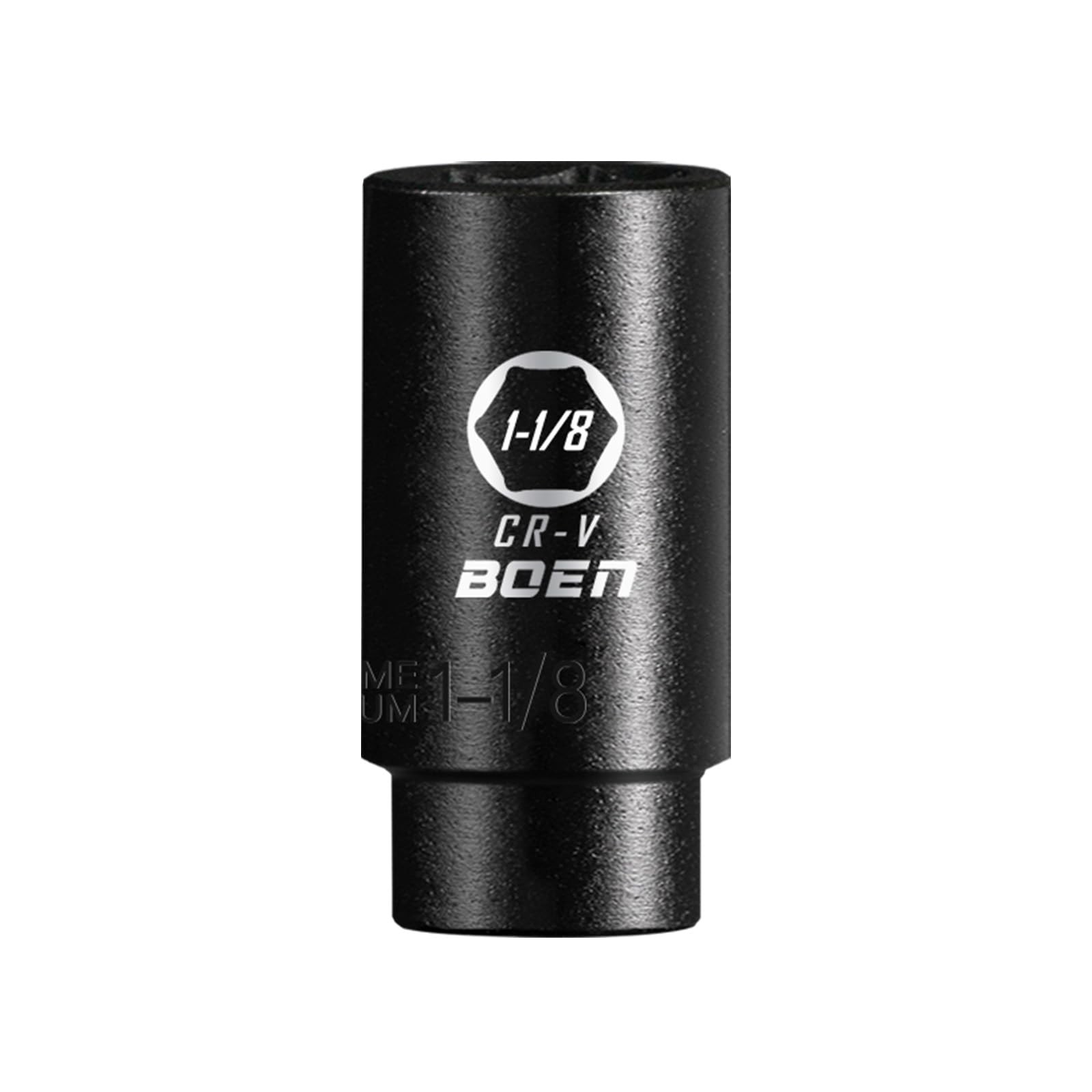 1/2" Drive Deep Impact Socket 1-1/8 Inch SAE 6 Point Cr-V Steel Durable Tool