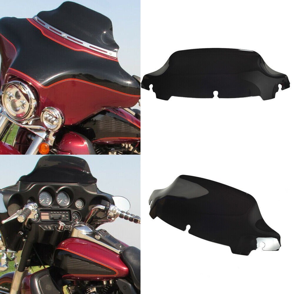 Black 7''-Windshield Windscreen For Harley Touring Electra Glide FLHT 2014-2024