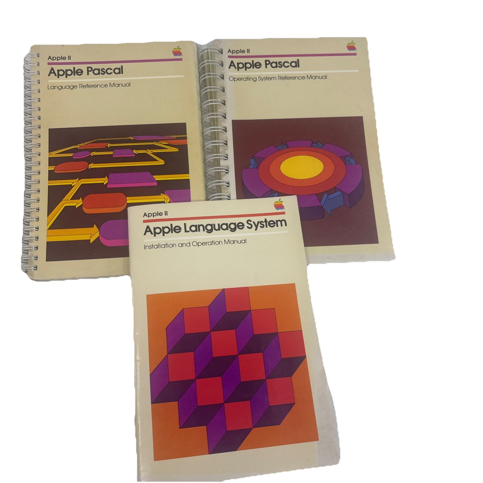 Lot of 3 Apple II Manuals Pascal & Apple Language Manual