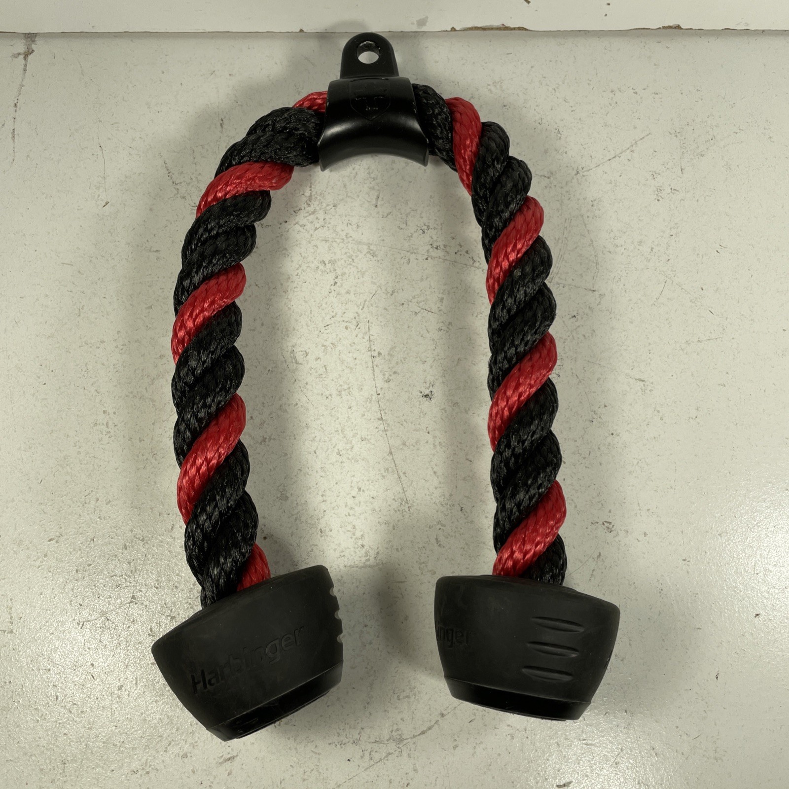 Harbinger 25-26” Black & Red Tricep Rope - Hooks Into Any Universal Gym System