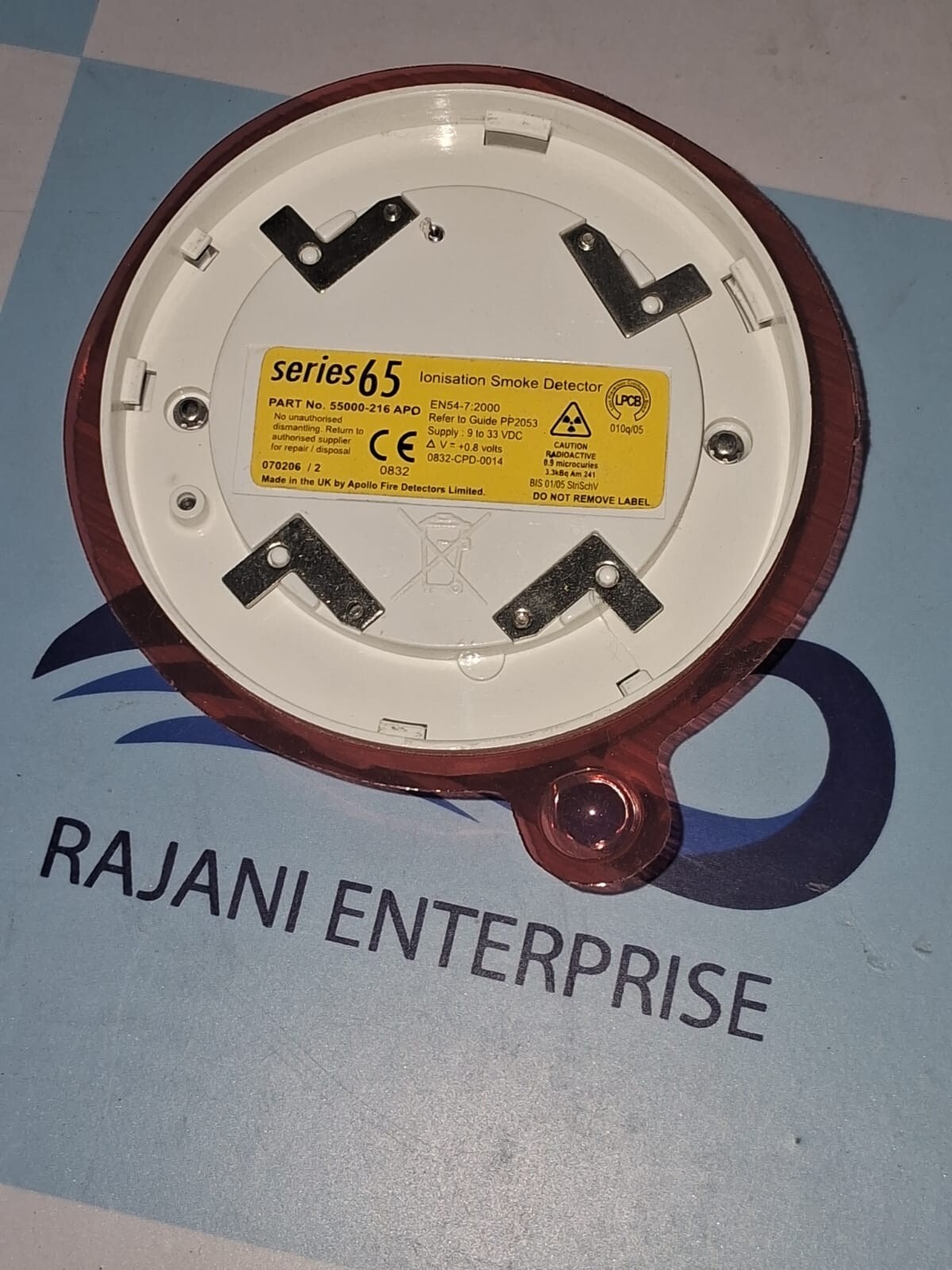 Apollo Series 65 lonisation smoke Detector part no 55000-216 APO