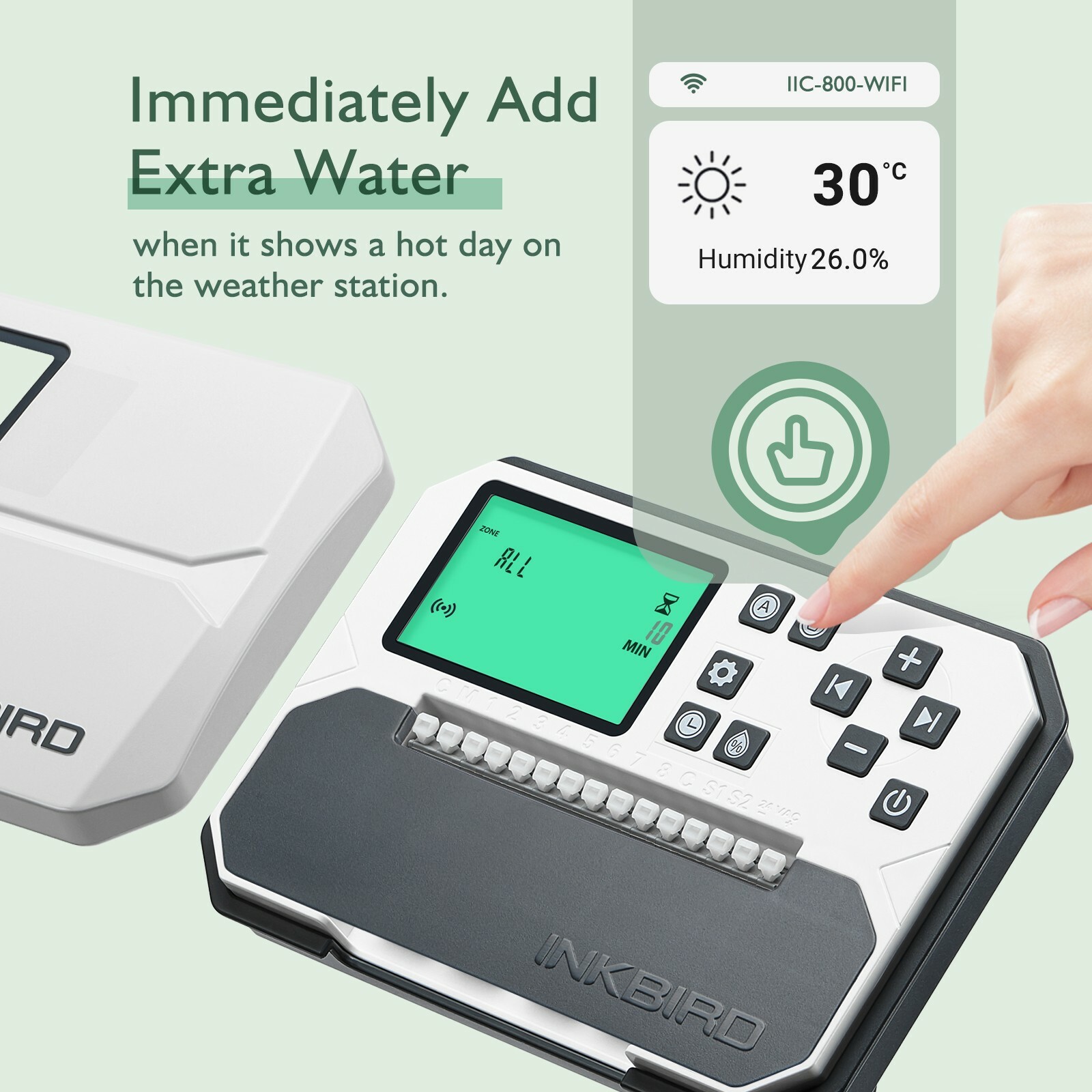 Lawn Smart Sprinkler Controller Watering Timer 8 Stations WiFi Irrigation System