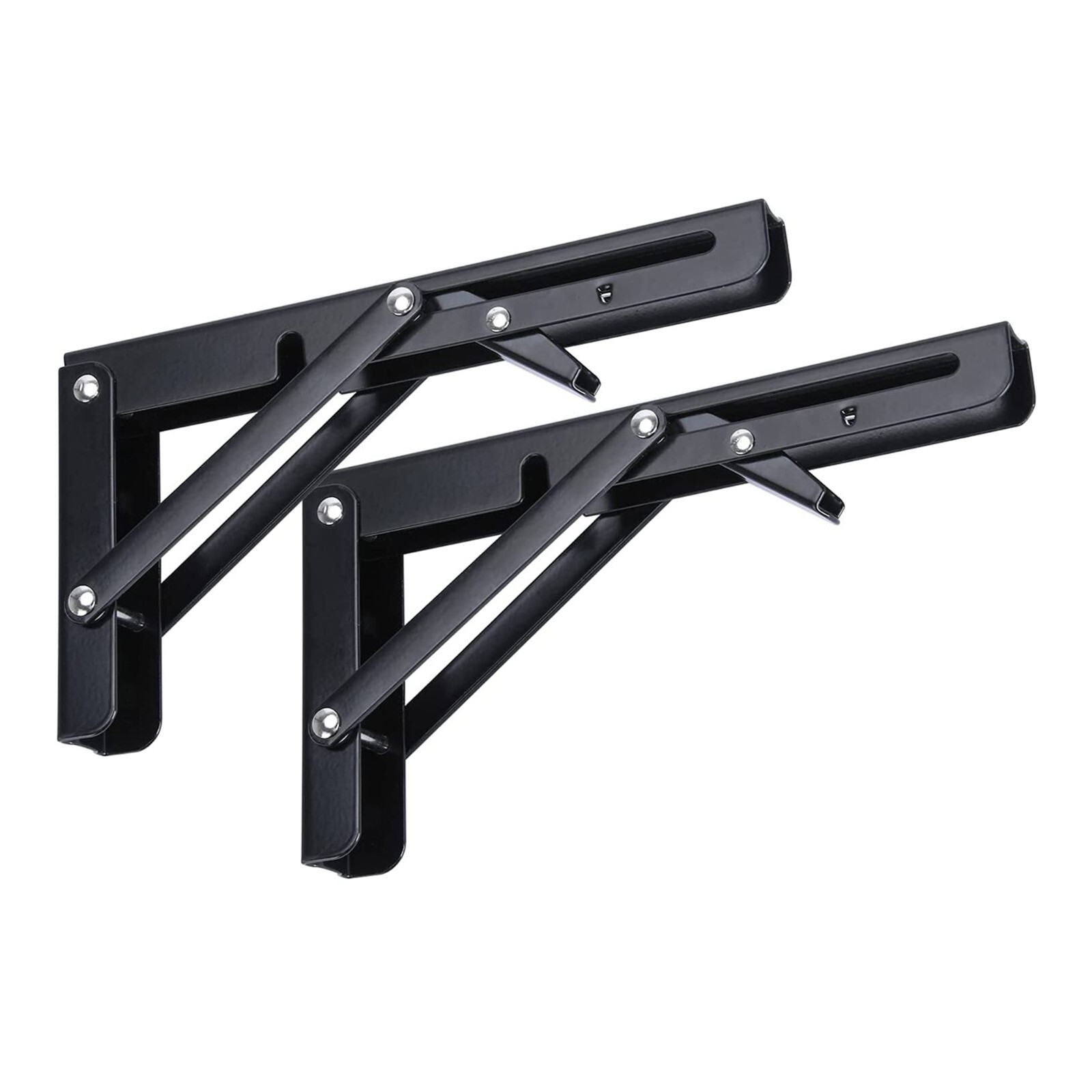 Folding Shelf Brackets, 2 Pcs Heavy Duty Foldable Shelf Brackets Metal