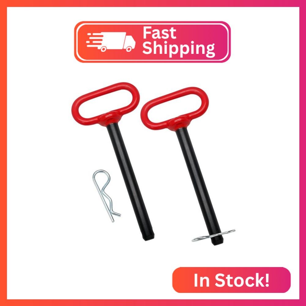 Qjaiune 2Pcs Lawn Mower Trailer Hitch Pin 5/8 x 6 Inch Trailer Gate Pin, Heavy D