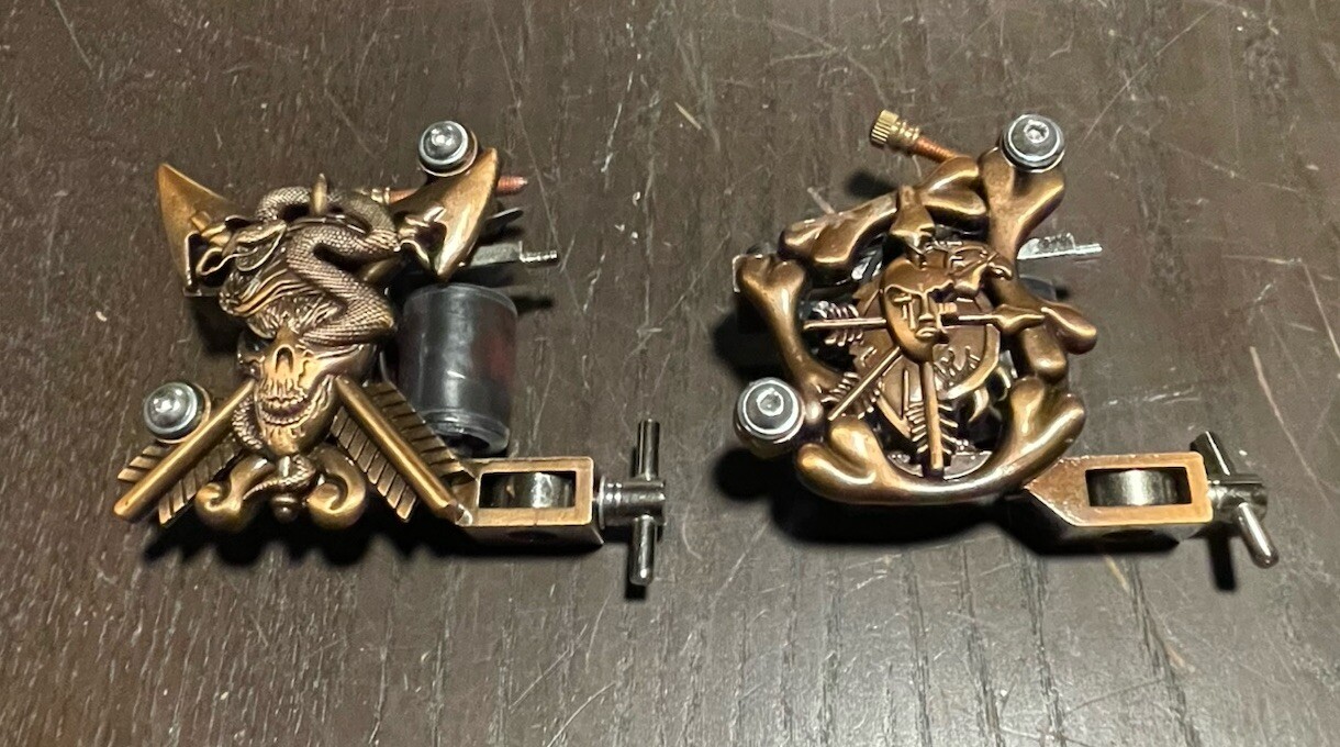 NEW! Tattoo Machine Lot: Dual Coil Liner Shader Dragon/Skull & Mask/Bones