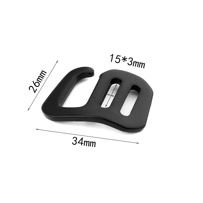 15MM Aluminum alloy Webbing Release G Hook Buckle Adjusters Bag Backpack Diy