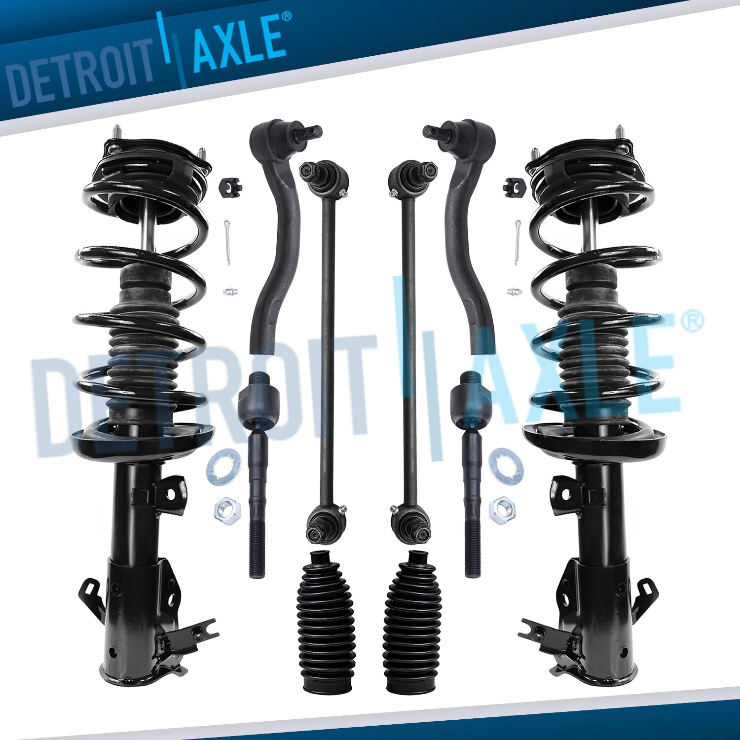 Front Struts Spring Sway Bar Links Tie Rods for 2013 2014 2015 Honda Civic No SI