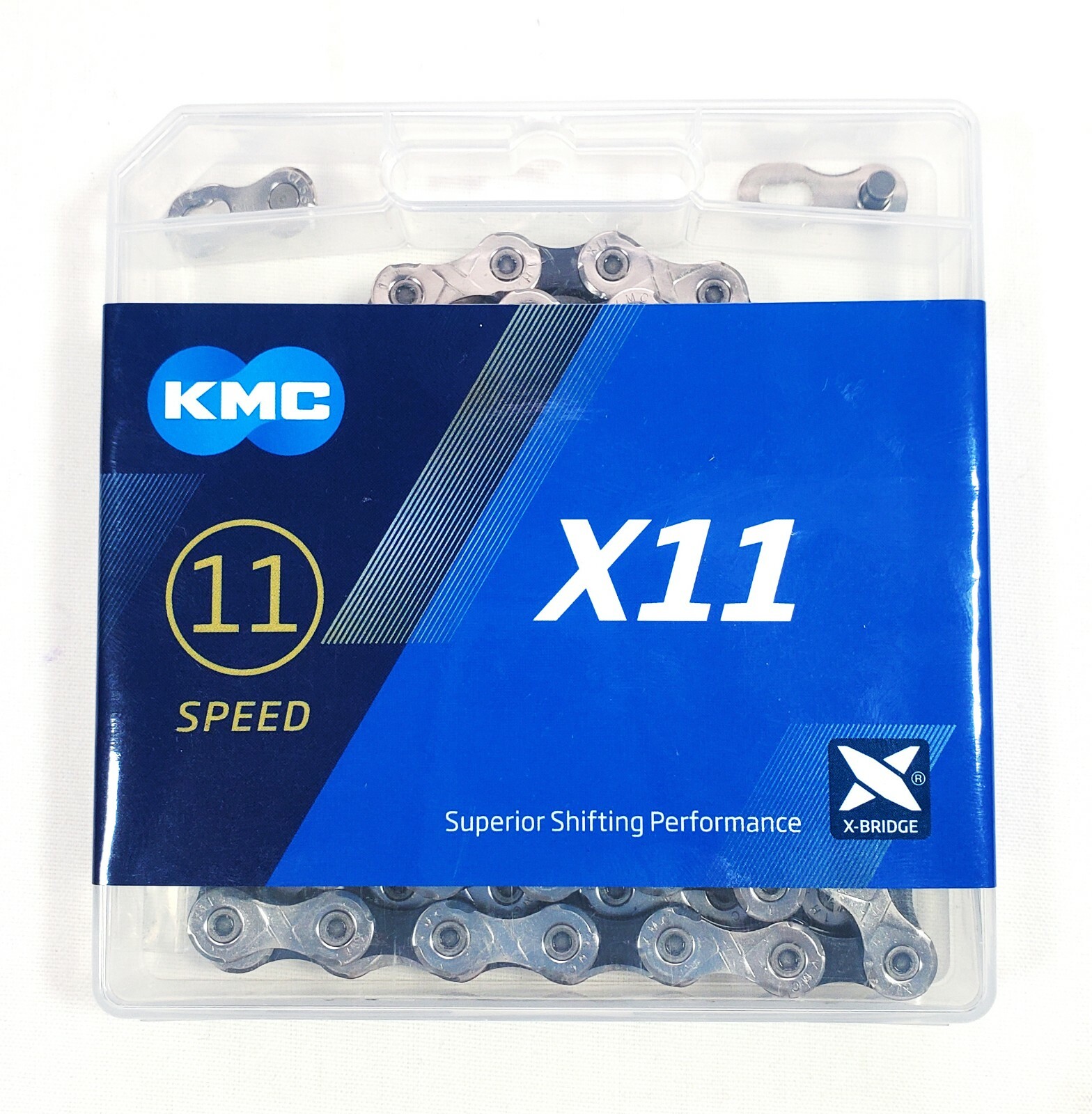 KMC X11 1/2x11/128x118L 11Speed 11spd Chain Silver Black