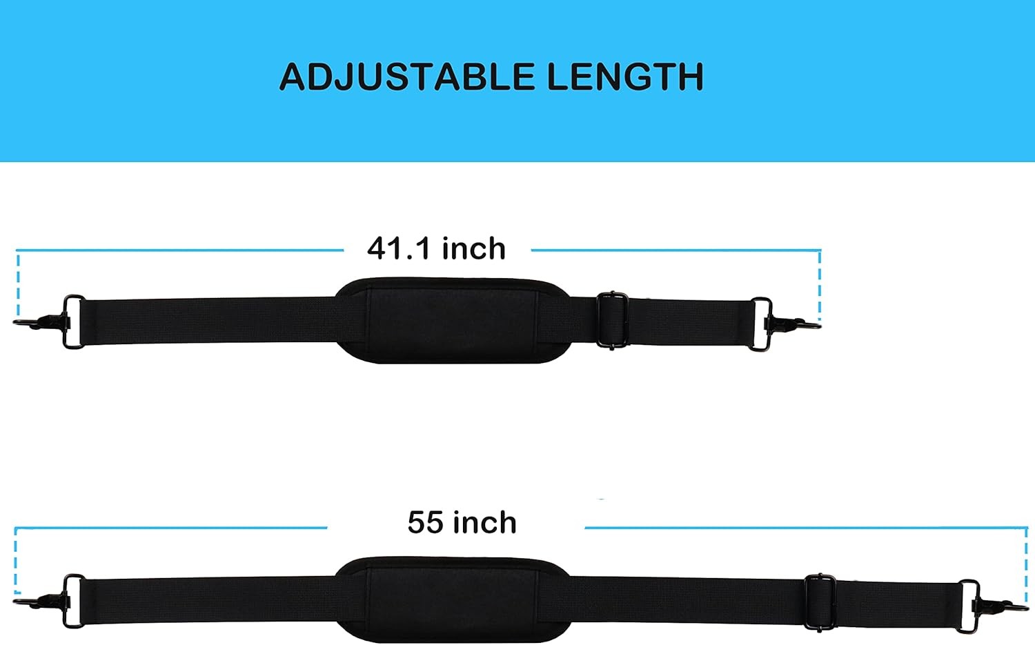 Universal Replacement Laptop Shoulder Strap, Durable 55" Adjustable Comfortable
