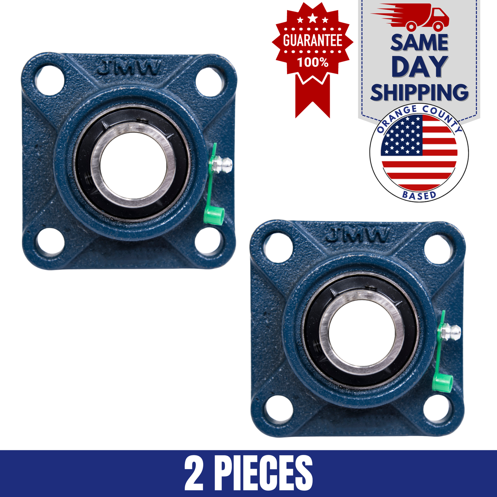 UCF210-32 Pillow Block Flange Bearing 2" Bore 4 Bolt Solid Base (2PCS)