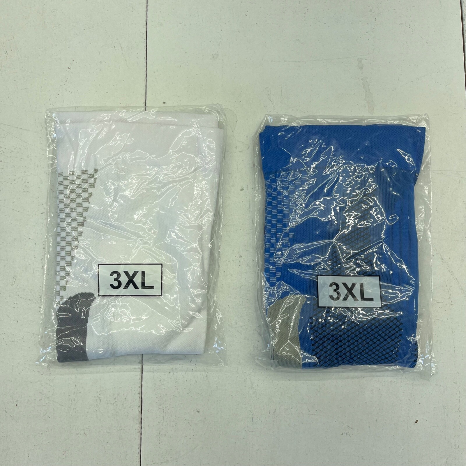 Blue White 2-Pair Long Compression Socks Adult Size 3XL