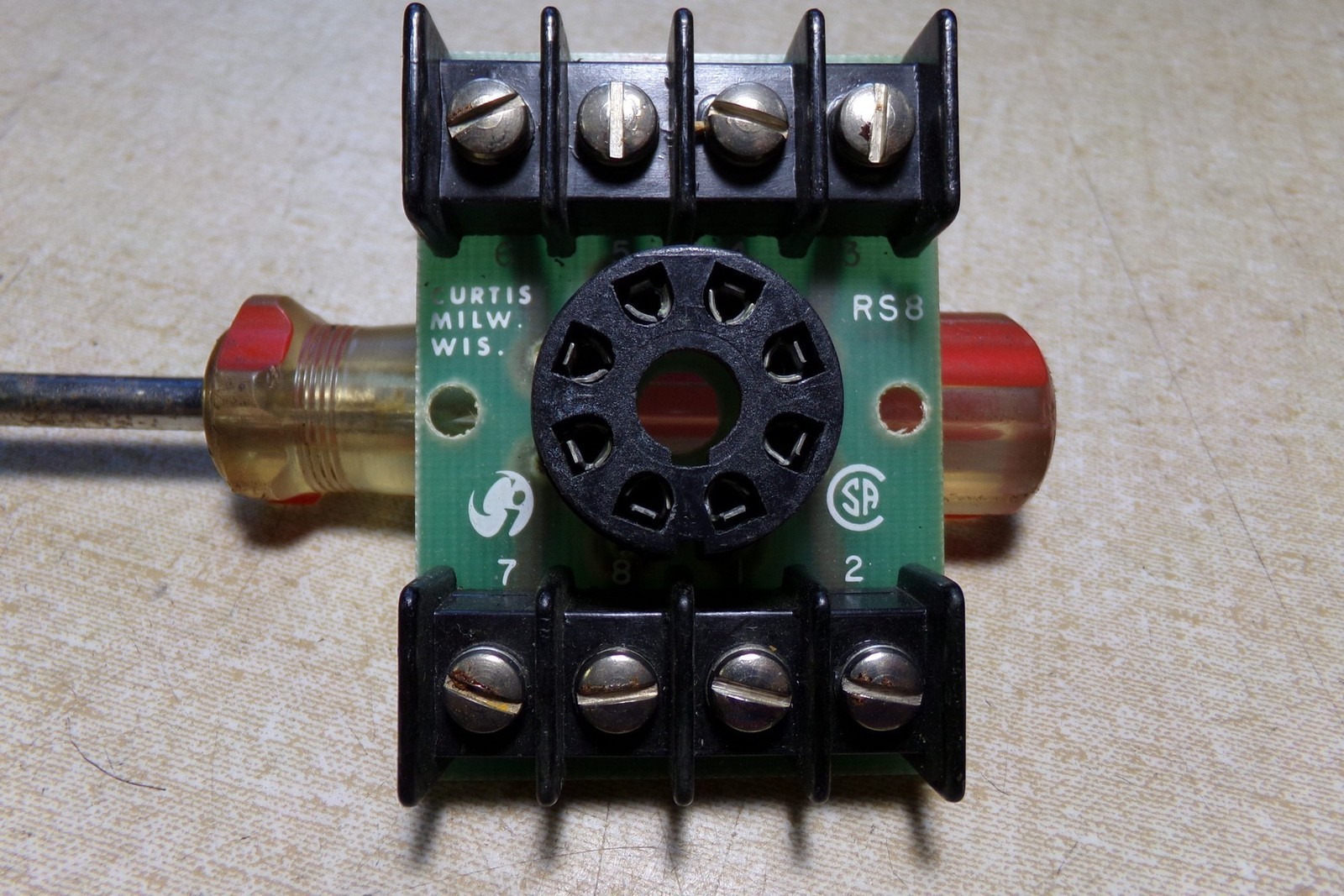 Curtis RS8 Relay Socket Base *FREE SHIPPING*