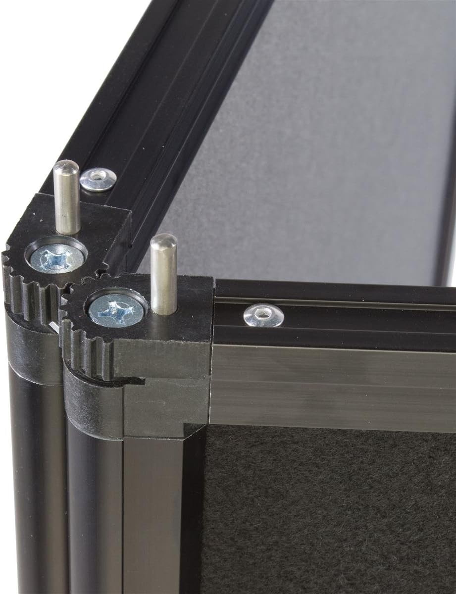 Portable Display Panel System Black | 67"w Floor Standing Hook & Loop Display