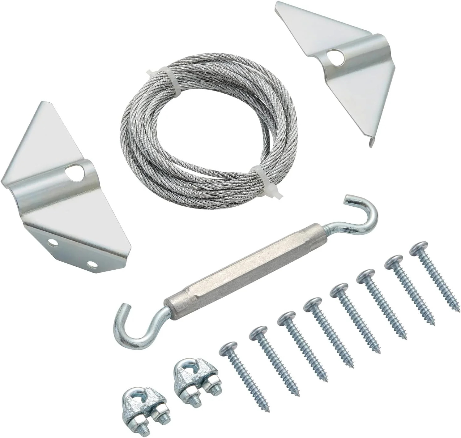 Heavy Duty Anti Sag Gate Kit 1 Pack, Adjustable Gate Hardware with Anti Tip Kit,