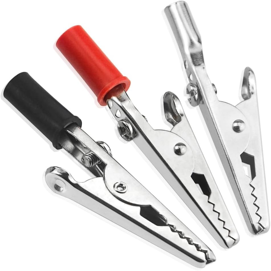 High Quality 22 PCS Red & Black Alligator Clips - Perfect for Electrical Testing