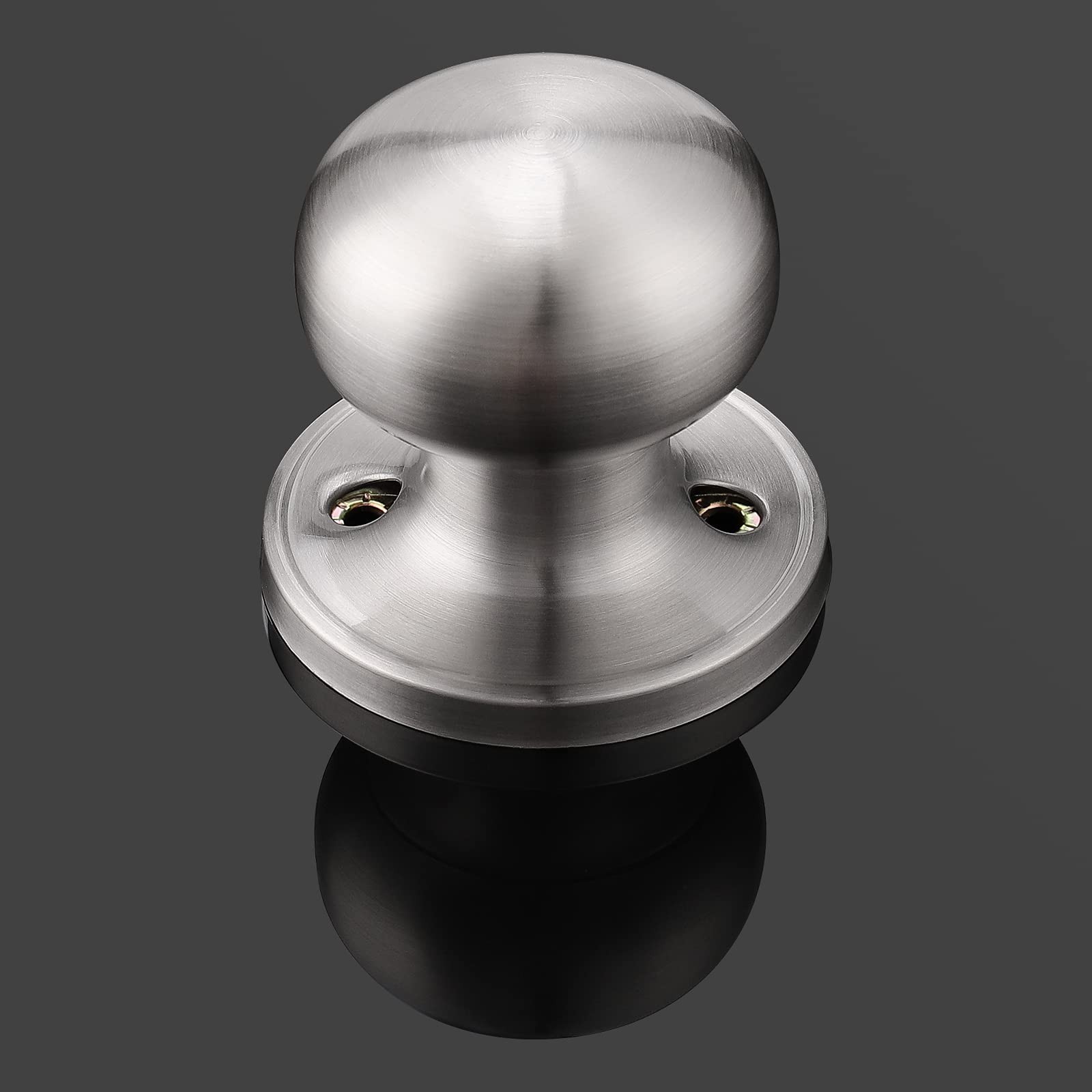 GOBEKOR 2 Pack Single Dummy Door Knobs Brushed Nickel Interior Dummy Knobs fo...