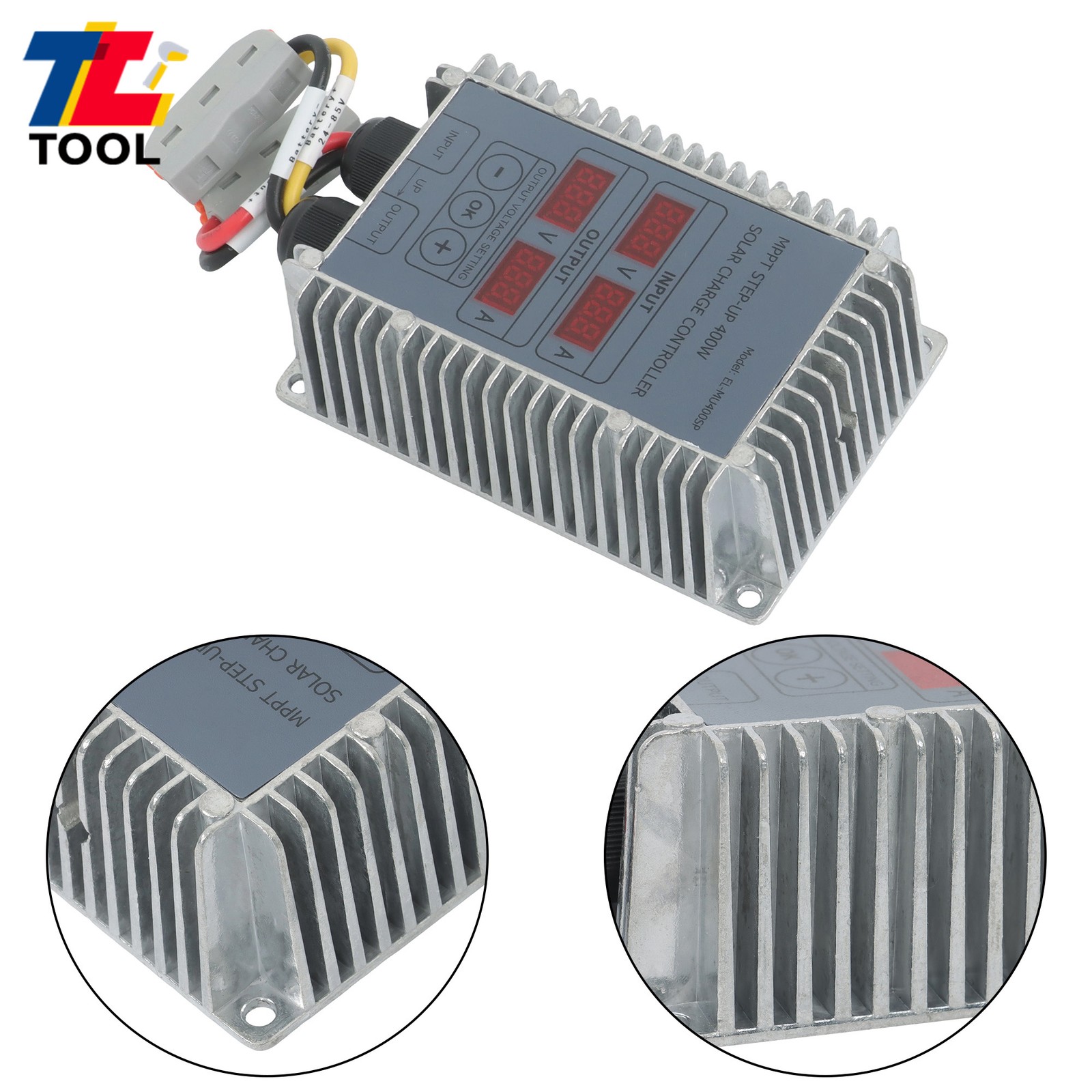 MPPT Solar Charge Controller 400W 24-85V Boost Waterproof LED Adjustable